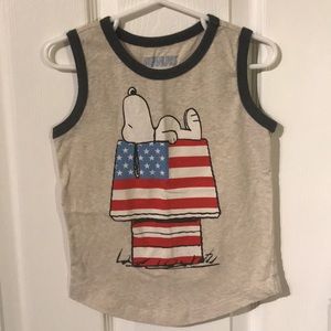 🇺🇸 Snoopy Peanuts American flag sleeveless t